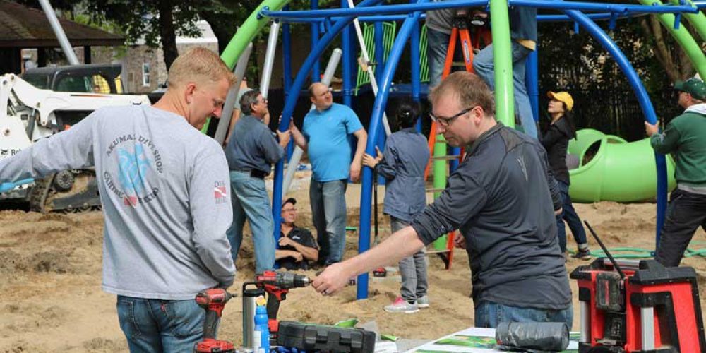 Shape Helps Build New Playground