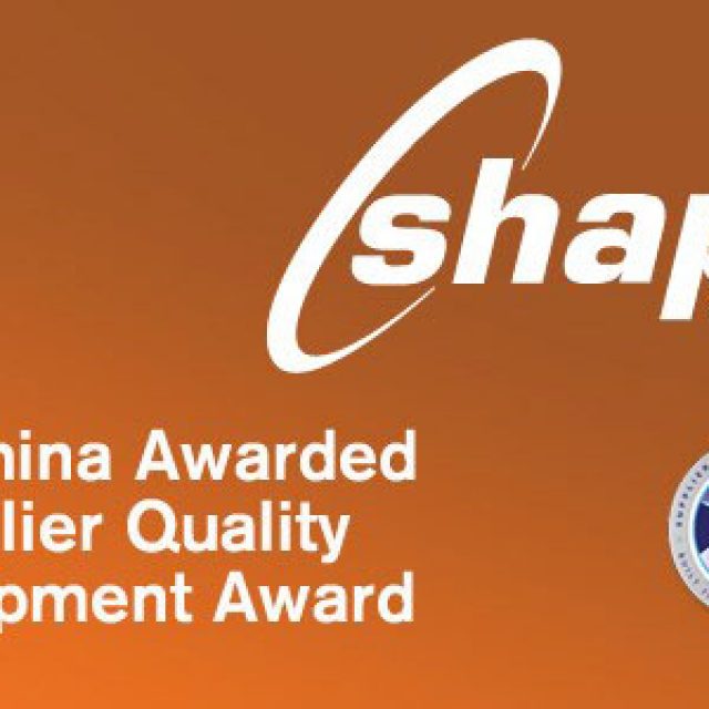 Shape China awarded GM Supplier Quality Award